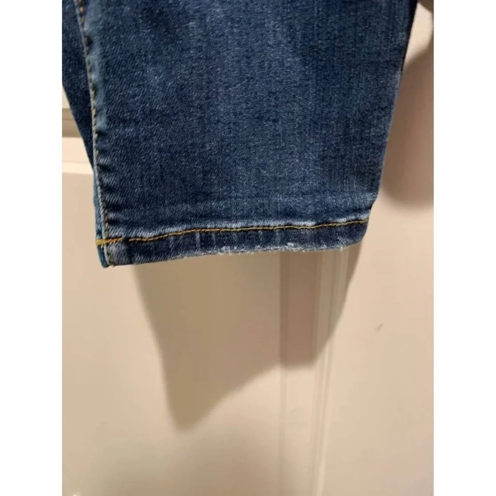 Judy Blue Los Angeles Slim Fit Distressed Denim Jeans Dark Wash Size 13/31